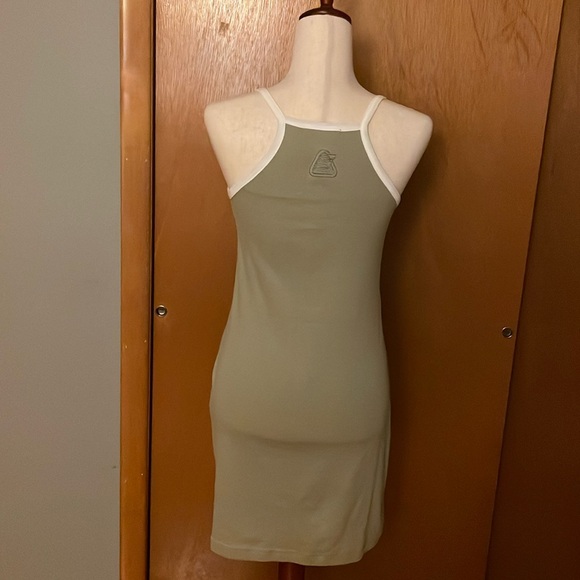 Express Bleus tank dress, size S. Green with stripes. Stretchy and bodycon - Picture 9 of 16